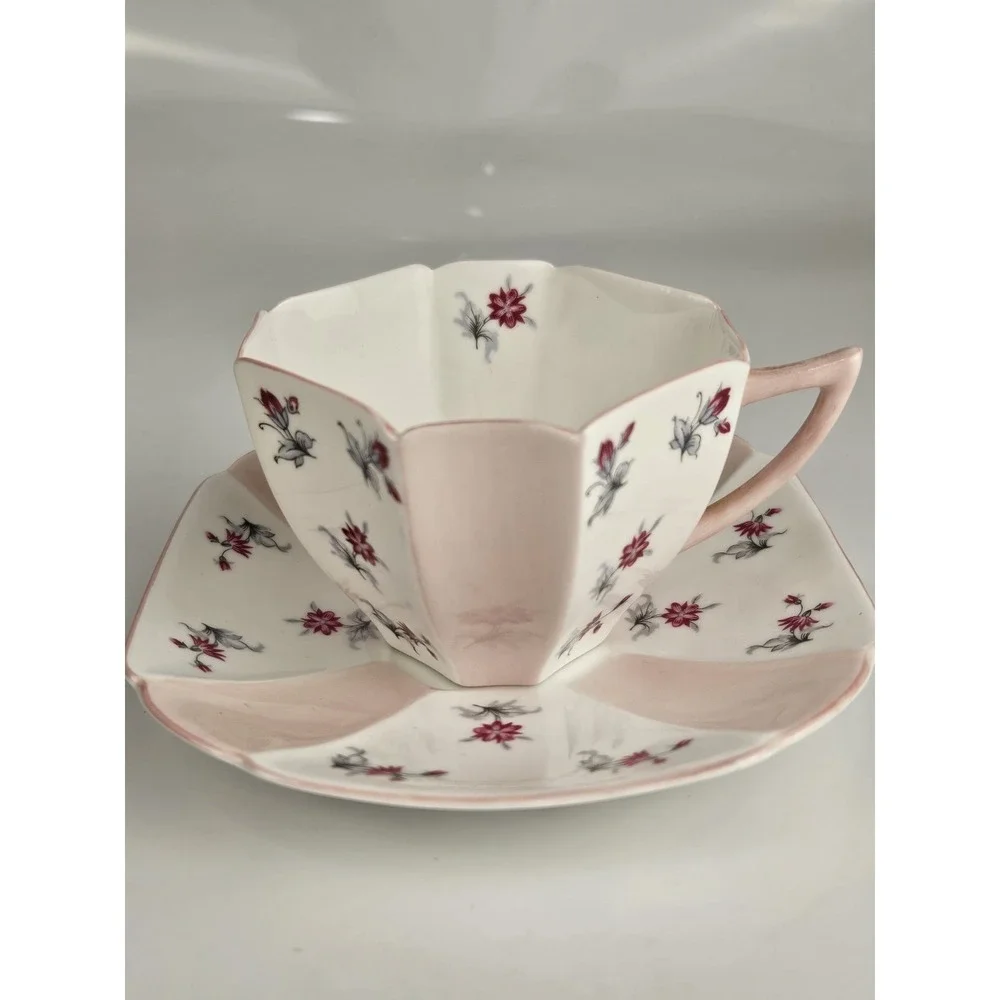RARE Shelley England Shape 13894 Cup Saucer Pattern‎ 5.31 Art Deco